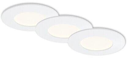 LED Einbauleuchten Flat In, Weiß, Bohrloch 7,5 cm, 3x5W, IP44, Ø 8,5 cm – Briloner