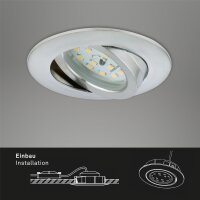 LED Einbauleuchte Attach dim, Aluminium, Bohrloch 6,8 cm, 7 Watt, dimmbar, Ø 8,2 cm – Briloner