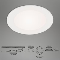 B-Kartonage Einbauleuchte Briloner Flat In LED Weiß Spot Einbaulampe