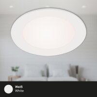 LED Einbauleuchte Flat In, Weiß, Bohrloch 10,2 cm,...