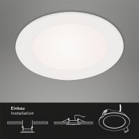 LED Einbauspot Flat In, Weiß, Bohrloch 10,2 cm, 6 Watt, Ø 11,4 cm – Briloner