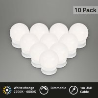 Briloner LED Spiegelleuchte 6W 4M Lichterkette...