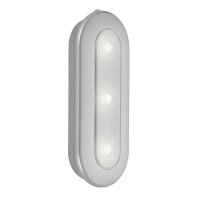 Akku-Dekoleuchte Row, Silber, 3x0,4W, 6500K, 15,2 x 6,3 x 2,6 cm – Briloner