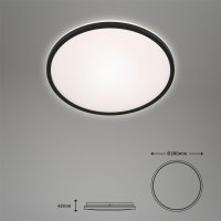 Briloner Deckenleuchte LED 15W Backlight Deckenlampe Schwarz