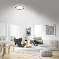 LED Deckenleuchte mit Backlight-Effekt, Schwarz, 15 Watt, 1500lm, 4000K – Briloner