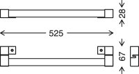 LED Spiegelleuchte Splash, Chrom, 10 Watt, 4000K, 52,5 x 6,7 x 2,8 cm – Briloner