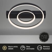 Deckenleuchte Frame LED Schwarz mit Lichteffekt Deckenlampe