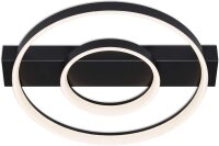 Deckenleuchte Frame LED Schwarz mit Lichteffekt Deckenlampe