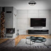 Deckenleuchte Frame LED Schwarz mit Lichteffekt Deckenlampe