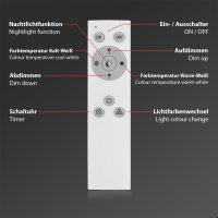 LED Deckenleuchte Panel Sternenhimmel, Weiß, 38 Watt, dimmbar, CCT einstellbar – Briloner