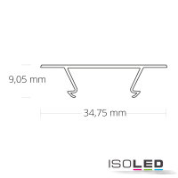 ISOLED Abdeckung COVER46 weiß/matt 200 cm für Profil CORNER12 BORDERLESS