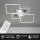 Deckenleuchte Briloner Frame LED 38W dimmbar Deckenlampe schwenkbar Fernbedienung CCT Chrom-Alu