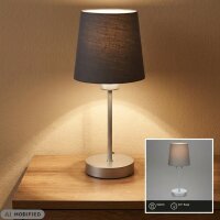 Tischleuchte, Silber / Grau, 25 Watt (exkl.), Ø 10...