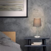 Tischleuchte, Silber / Grau, 25 Watt (exkl.), Ø 10 cm – Briloner