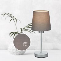 Tischleuchte, Silber / Grau, 25 Watt (exkl.), Ø 10 cm – Briloner