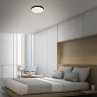 LED Deckenleuchte Sternenhimmel, Schwarz, 21 Watt, 4000K, Sternenhimmel-Effekt – Briloner