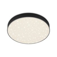 LED Deckenleuchte Sternenhimmel, Schwarz, 21 Watt, Sternenhimmel-Effekt, Ø 28,7 cm – Briloner