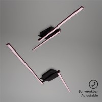 B-Kartonage Deckenleuchte Briloner LED Schwarz Deckenlampe