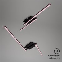 Deckenleuchte Briloner LED Schwarz Deckenlampe