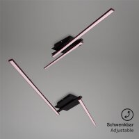 LED Deckenlampe, Schwarz, 12 Watt, 3000K, 143,6 x 12 x 6,6 cm – Briloner