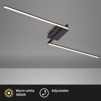 LED Deckenleuchte Deckenlampe, Schwarz, 12 Watt, 143,6 x...