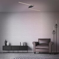 LED Deckenleuchte Deckenlampe, Schwarz, 12 Watt, 143,6 x 12 x 6,6 cm – Briloner