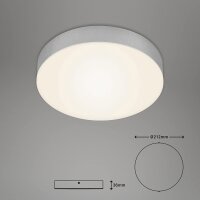 LED Deckenleuchte Deckenlampe, Silber, 16 Watt, Ø 21,2 cm – Briloner