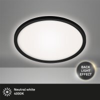 Briloner Slim LED Panel Ø29,3cm Schwarz mit...
