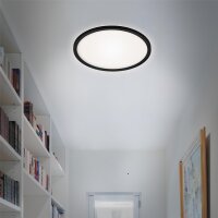 Briloner Slim LED Panel Ø29,3cm Schwarz mit Backlight Effekt, 18W 4000K