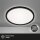 Briloner Slim LED Panel Ø29,3cm Schwarz mit Backlight Effekt, 18W 4000K