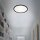 Briloner Slim LED Panel Ø29,3cm Schwarz mit Backlight Effekt, 18W 4000K