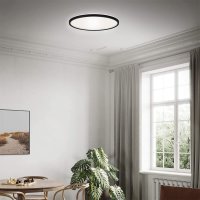 Deckenleuchte Briloner LED Slim Deckenlampe Schwarz