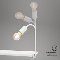 Klemmleuchte Leselicht, Weiß, 10 Watt, E27-Fassung, 4,2 x 16,5 cm – Briloner
