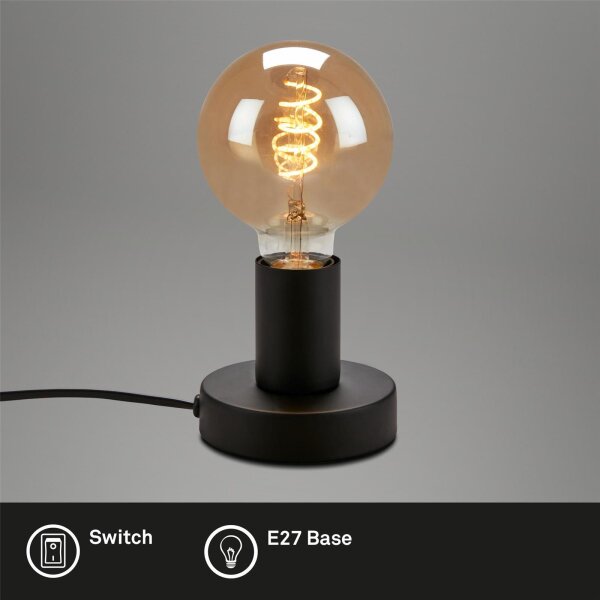 Tischleuchte Briloner Schwarz Tischlampe
