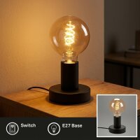 Tischleuchte Tischlampe, Schwarz, 10 Watt (exkl.),...
