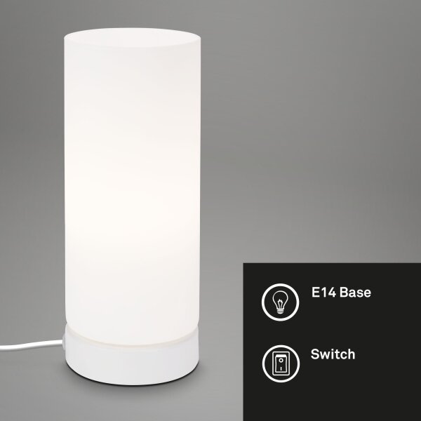 Tischleuchte Briloner Weiß Glas Tischlampe