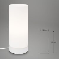 Tischleuchte Briloner Weiß Glas Tischlampe