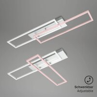 Deckenleuchte Briloner Frame LED 40W schwenkbar Mittellicht Deckenlampe Aluminium gebürstet