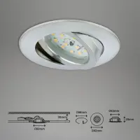 Einbauleuchten Briloner LED 3er Set 6,5 Watt Chrom stufenweise dimmbar warmweiß Einbauspot