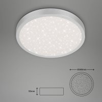 Deckenleuchte Briloner Sternenhimmel LED Silber 38 cm 24 W Deckenlampe