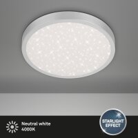 LED Deckenlampe Sternenhimmel, Silber, 24 Watt, 4000K,...