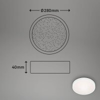 LED Deckenleuchte Sternenhimmel, Weiß, 18,5 Watt, Sternenhimmel-Effekt, Ø 28 cm – Briloner