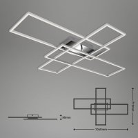 B-Kartonage Deckenleuchte Briloner Frame LED über Schalter dimmbar Deckenlampe