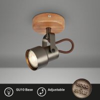 Deckenstrahler, Antik-Grau, 5 Watt, 10 x 9 x 12,7 cm...