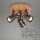 3-flammiger Deckenstrahler Tahun, Holz / Antik-Grau, 3x5W, 3000K, schwenkbar – Briloner