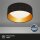 Deckenleuchte Briloner Maila LED 12W Ø 32CM Deckenlampe Sternenhimmel Stoffschirm 4000K Schwarz-Gold