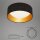 Deckenleuchte Briloner Maila LED 12W Ø 32CM Deckenlampe Sternenhimmel Stoffschirm 4000K Schwarz-Gold