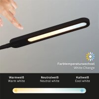 Tischleuchte, Schwarz, 8 Watt, Touchdimmer, 23 x 16,5 x max. 95 cm – Briloner