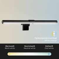 Tischlampe Home Office, Schwarz, 3,5 Watt, 2700 – 6500K, dimmbar, CCT einstellbar – Briloner