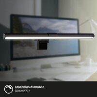Tischlampe Home Office, Schwarz, 3,5 Watt, 2700 – 6500K, dimmbar, CCT einstellbar – Briloner